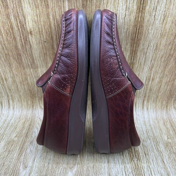 SAS Twin Mulch Women's Size‎ 11 WW Brown Leather Walking Shoes Sneakers Slip On - Picture 7 of 10